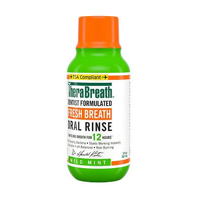 TheraBreath Fresh Breath Oral Rinse Mild Mint 3-oz.