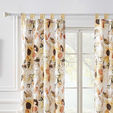 Greenland Home Somerset Curtain Panels (Set of 2) with Tiebacks, 84-inch L., Gold