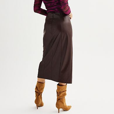 Women's Nine West Faux Leather Skirt
