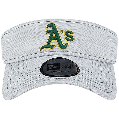 Men's New Era Gray Oakland Athletics Adjustable Visor