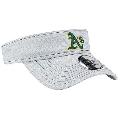 Men's New Era Gray Oakland Athletics Adjustable Visor