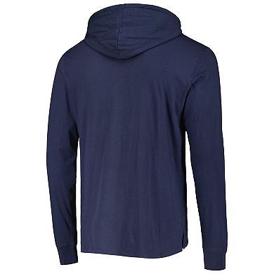 Men's '47 Navy Tennessee Titans Field Franklin Hooded Long Sleeve T-Shirt