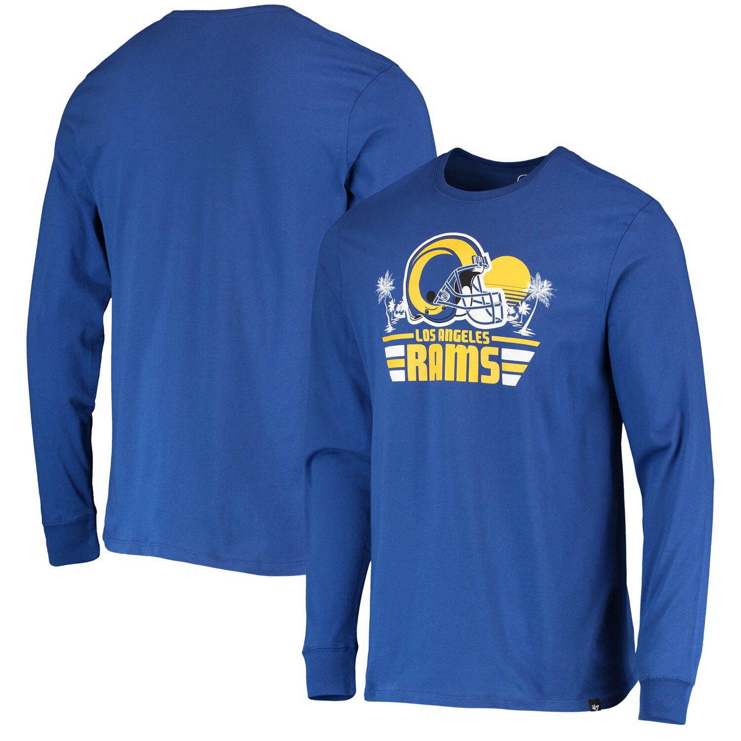 Los Angeles Rams NFL x Darius Rucker Collection by Fanatics Long Sleeve  Raglan T-Shirt - Cream/Royal