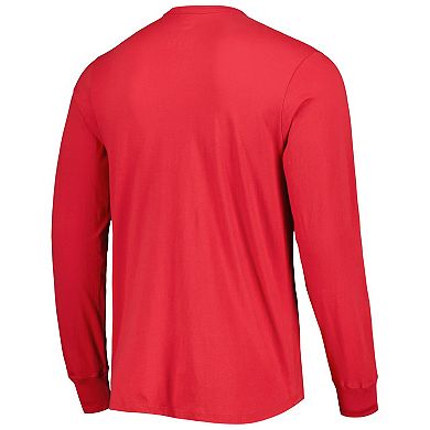 Men's '47 Scarlet San Francisco 49ers Brand Wide Out Franklin Long Sleeve T-Shirt