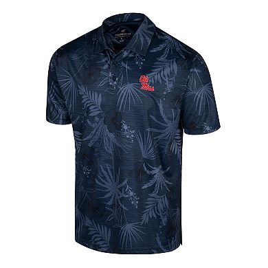 Men's Colosseum Navy Ole Miss Rebels Palms Team Polo
