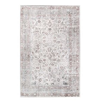 SUPERIOR Distressed Floral Medallion Area Rug or Runner