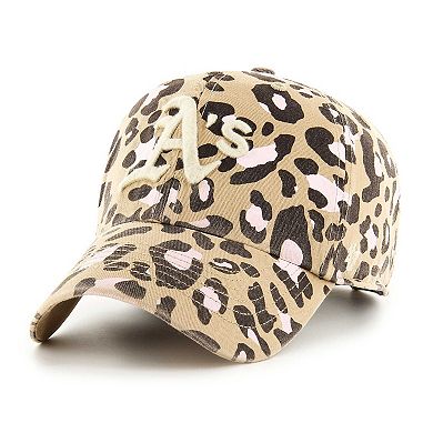 Women's '47 Khaki Oakland Athletics Bagheera Clean Up Adjustable Hat