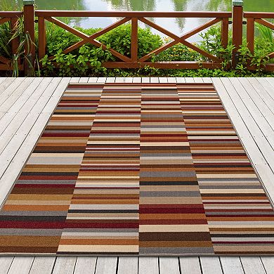 SUPERIOR Arden Striped Outdoor Area Rug