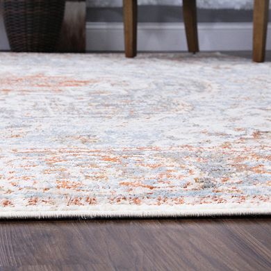 SUPERIOR Bodhi Medallion Distressed Area Rug or Runner