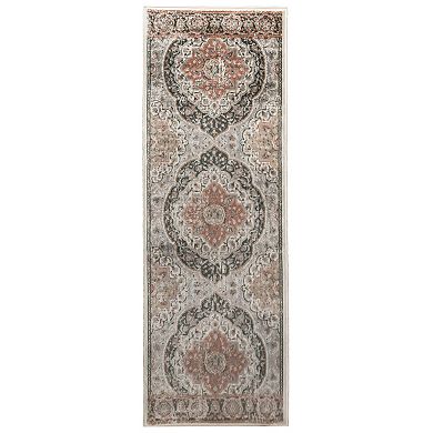 SUPERIOR Bodhi Medallion Distressed Area Rug or Runner