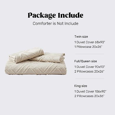 Unikome Ultra Soft Clipped Jacquard Duvet Cover Set Chic Home Bedding Duvet Cover