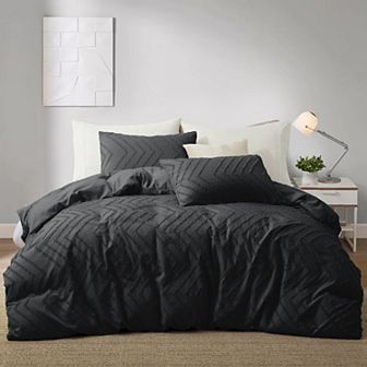 Unikome Ultra Soft Clipped Jacquard Duvet Cover Set Chic Home Bedding Duvet Cover