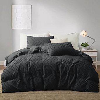 Unikome Ultra Soft Clipped Jacquard Duvet Cover Set Chic Home Bedding Duvet Cover