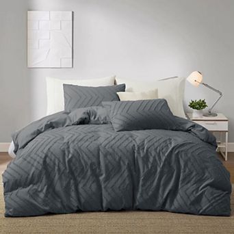 Unikome Ultra Soft Clipped Jacquard Duvet Cover Set Chic Home Bedding Duvet Cover