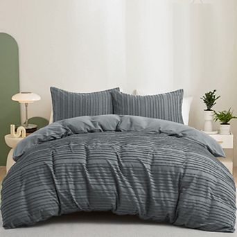 Unikome Ultra Soft Clipped Jacquard Duvet Cover Set Chic Home Bedding Duvet Cover