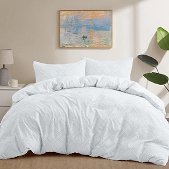 Unikome Ultra Soft Clipped Jacquard Duvet Cover Set Chic Home Bedding Duvet Cover