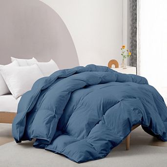 Unikome Fluffy Down Duvet Insert, Breathable Cotton Comforter, All Season Goose Down Bed Comforter