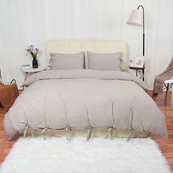 Microfiber Polyester Bedding 3 pc Set Duvet Cover King