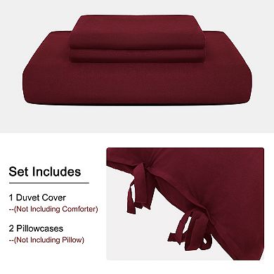 Duvet Cover 3 Piece Bow Tie Bedding Set Quilt Cover Set with Pillowcases Queen