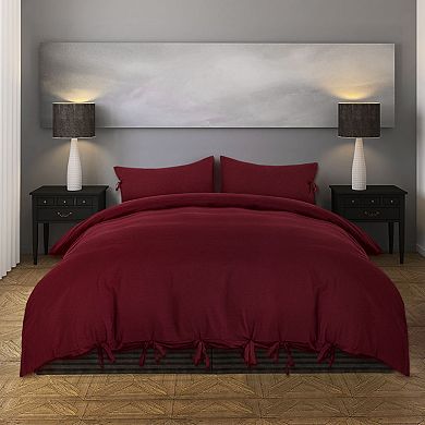 Duvet Cover 3 Piece Bow Tie Bedding Set Quilt Cover Set with Pillowcases Queen