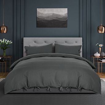 Duvet Cover 3 pc Bow Tie Bedding Set Quilt Cover Set with Pillowcases Queen