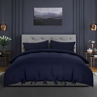 Duvet Cover 3 pc Bow Tie Bedding Set Quilt Cover Set with Pillowcases Queen