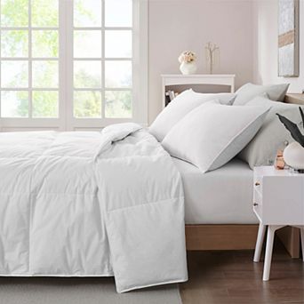 Unikome White Goose Feather and Fiber Comforter-Duvet Insert with Luxurious Goose Down Feather Fill