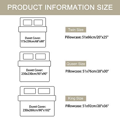 110 Gsm Polyester Duvet Cover Set (3 Pieces), King