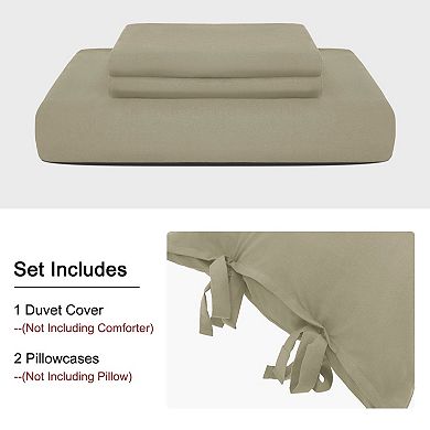 110 Gsm Polyester Duvet Cover Set (3 Pieces), King