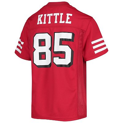 Youth George Kittle Scarlet San Francisco 49ers Replica Player Logo Jersey
