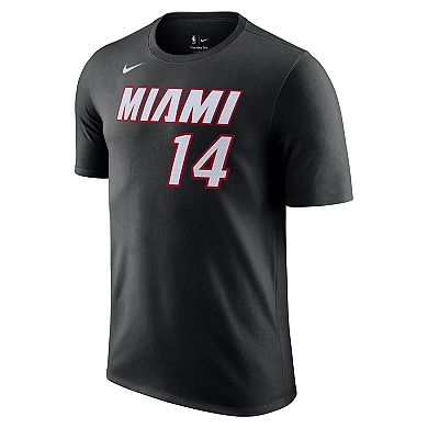 Men's Nike Tyler Herro Black Miami Heat Icon 2022/23 Name & Number T-Shirt