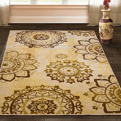 SUPERIOR Leina Floral Medallion Area Rug or Runner
