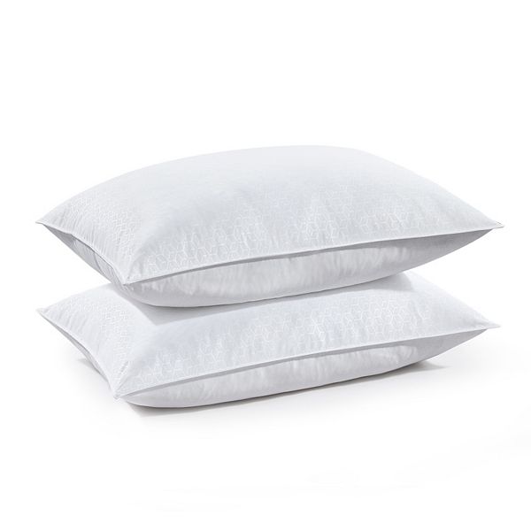 Unikome 2 Pack Pattern Medium Soft Goose Down and Feather Bed Pillows