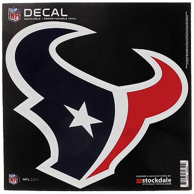 Houston Texans 6'' x 6'' Logo Die-Cut Repositionable Vinyl Decal