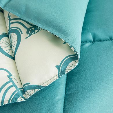 Unikome 3 Piece Reversible Lightweight Quilted Down Alternative Comforter Set