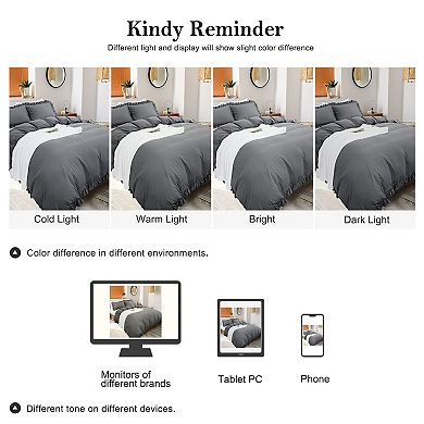 110GSM 3 Pieces Soft Brushed Duvet Cover Sets with Ruffles King