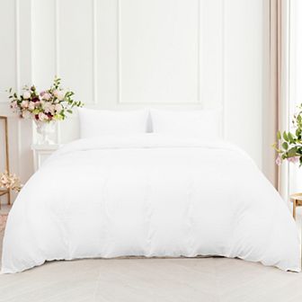 3 pc Duvet Cover Set Washed Brushed Microfiber Soft Queen