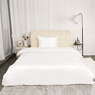 Silk Satin Bed Duvet Cover Set Twin