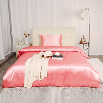 Silk Satin Bed Duvet Cover Set Twin