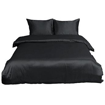 Satin Duvet Cover Set 3 pc and Pillow Sham Set Queen