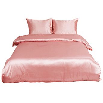Satin Duvet Cover Set 3 pc and Pillow Sham Set Queen