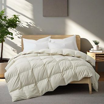 Unikome Lightweight White Goose Down And Feather Fiber Comforter