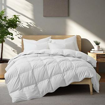 Unikome Lightweight White Goose Down And Feather Fiber Comforter