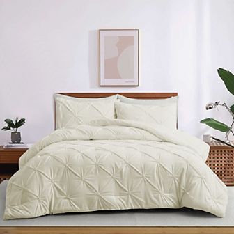 Unikome Soft Pinch Pleat Bedding Comforters-Down Alternative Comforter Set