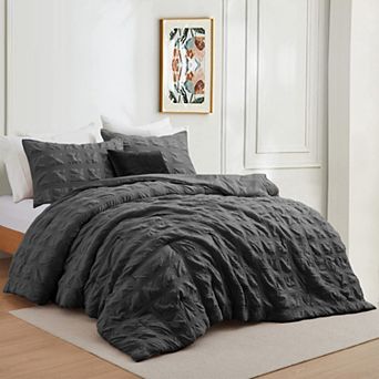 Unikome Soft Pinch Pleat Bedding Comforters-Down Alternative Comforter Set