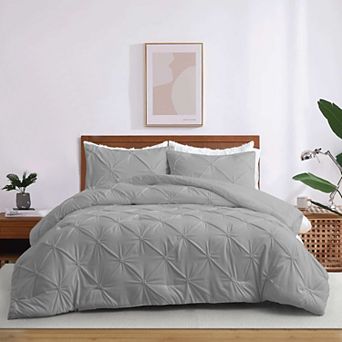 Unikome Soft Pinch Pleat Bedding Comforters-Down Alternative Comforter Set