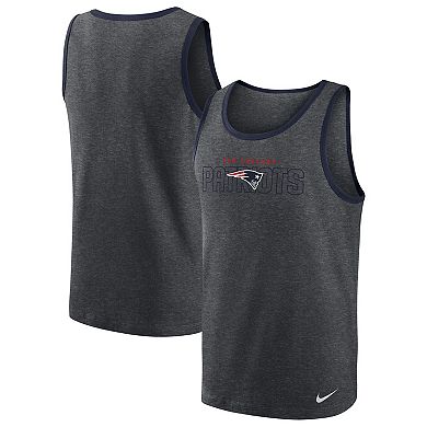 Men's Nike Heathered Charcoal New England Patriots Tri-Blend Tank Top