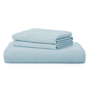 Unikome Premium Solid Soft Washed Linen Duvet Cover Set