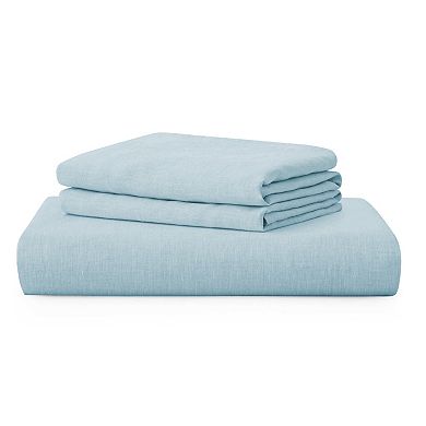 Unikome 100% Flax Linen Duvet Cover Set-Breathable Moisture Wicking Cooling Linen Bedding Set