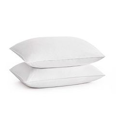 Serta Decorative Medium Firm 2-Pack Feather Pillow Insert, White, 20x20